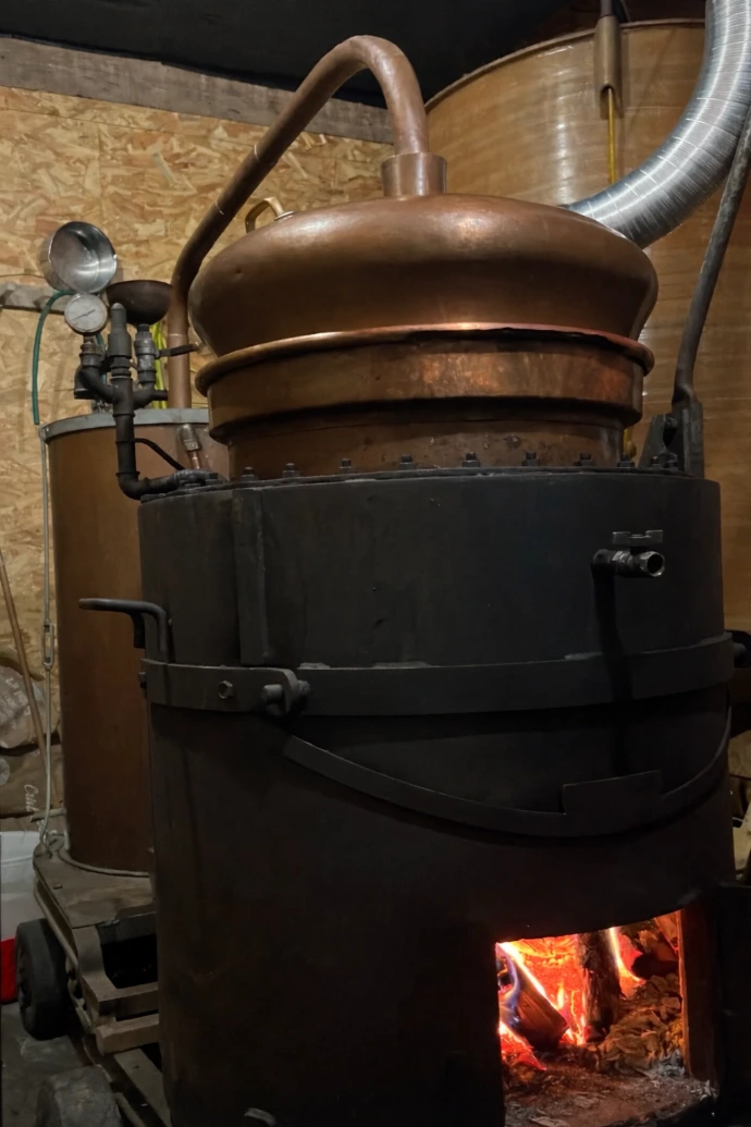 Alambic traditionnel au bain marie à repasse 